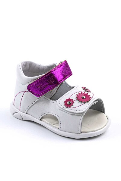 tino Sandals for children, FIRST STEPS, made of natural leather 1829-WHITE/FU...