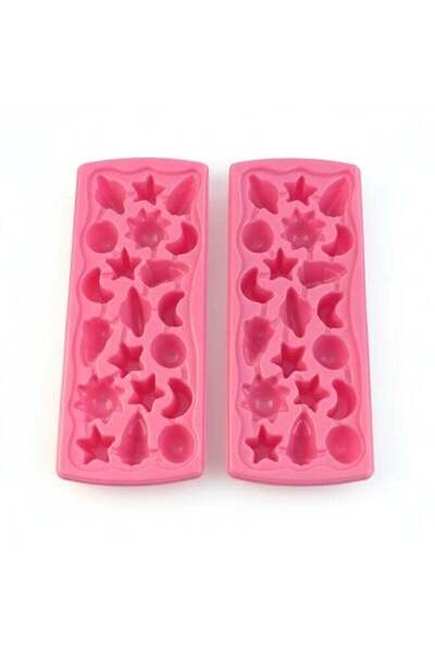 Roomlyne 2-Pack Fruits Shaped Silicone Ice Cube Trays with Lids