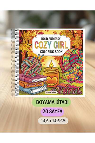 VORACRAFT Boyama Kitabı, Cozy Girl Coloring Book KU0039