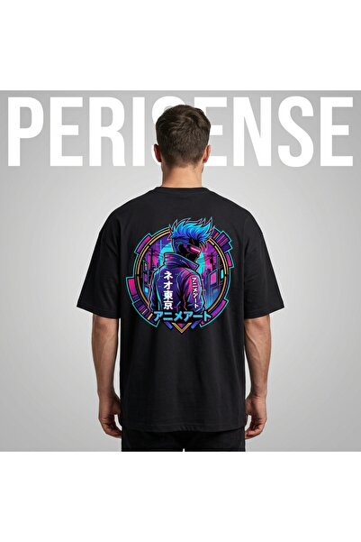 YRN COLLECTION تي شيرت للجنسين من Anime Aesthetic مطبوع مصنوع من القطن الممشط...