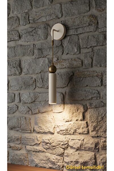 Bozyaka Aydınlatma Sparg Single Decorative Cream & Antique Finish Wall Sconce...