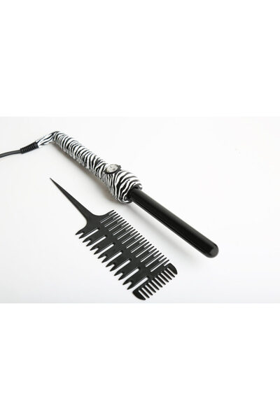 LUMIÈRE Hair Curling Iron from Josi Eber - 19mm - Zebra White