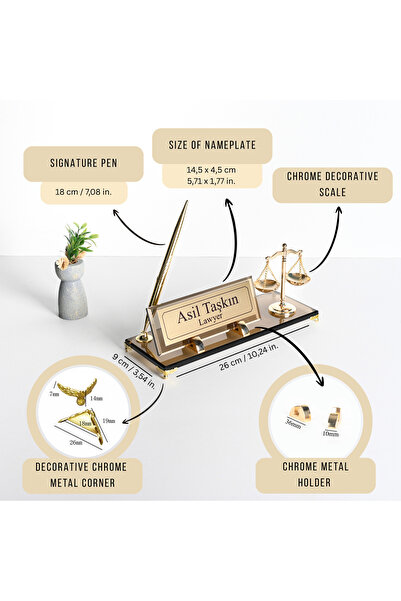 shop Noter, Hakim, Savcı, Avukat, SMMM, Zabıt Katibi, Hediyesi Cam Krom Teraz...