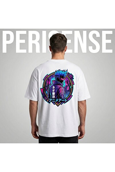 YRN COLLECTION Tricou oversize unisex din bumbac pieptănat premium, cu imprim...