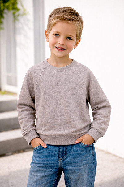 Stylein Kids Plain Sweatshirt with Raglan Sleeves