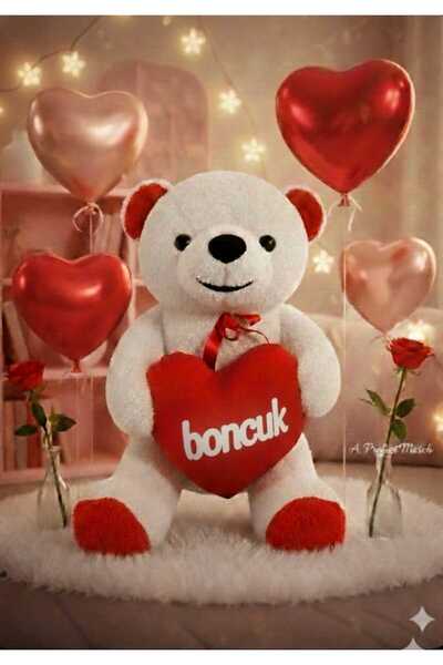 elifim home PELUŞ AYI KALPLİ KİŞİYE ÖZEL İSİMLİ HEDIYELİK VE SEVGİLİLER GÜNÜN...