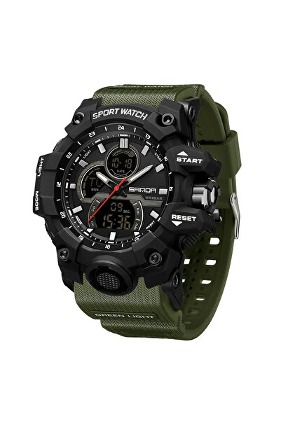 Sanda Men's Wristwatch Military Style Army Sport Fashion Multifunctional Green