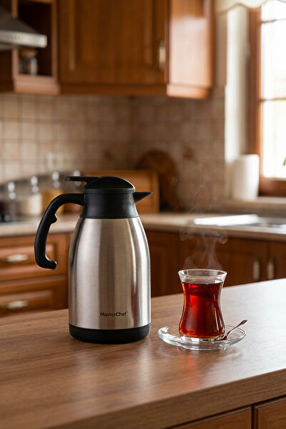 Masterchef 2 Lt Stainless Steel Thermos – Double Layer Vacuum, Long-Term Pres...