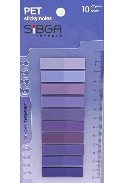 sibga tasarım Şeffaf Renkli Postit Post-it Post it. Kitap Ayracı Ayraç Plasti...