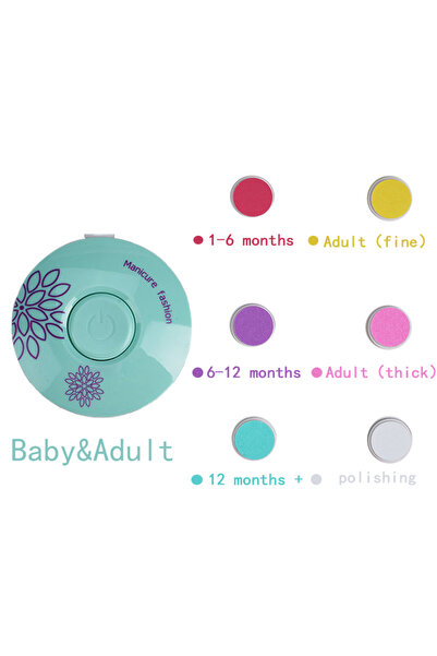 choice2 Green 6 grind heads Electric Baby Nail Trimmer Kid Nail Polisher Tool...