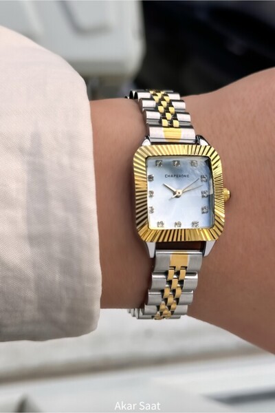 Chaperone ساعة يد نسائية بحزام فولاذي CH009656L