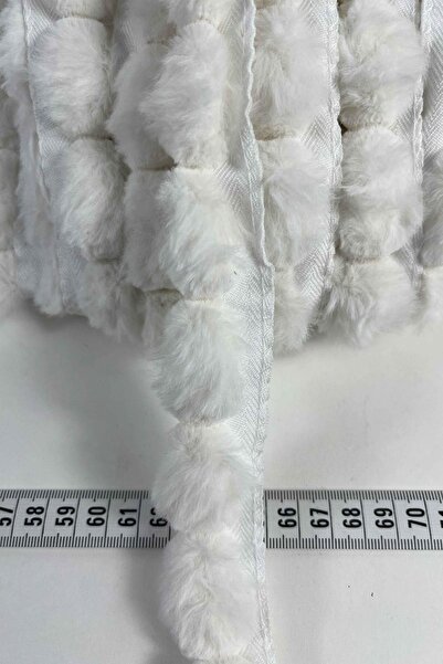 Hobigram Panglică de pluș cu păr de iepure crem deschis – Ornament decorativ ...