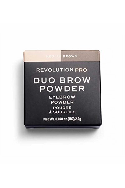 MAKEUP REVOLUTION REVOLUTION PRO, Vegan, Pudră pentru sprâncene, Maro Mediu, ...