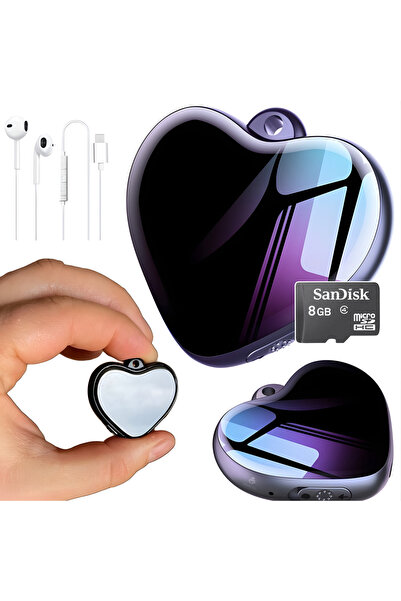 Spionescu Mini reportofon cu microfon pandantiv ascuns, activare vocală - Q66...