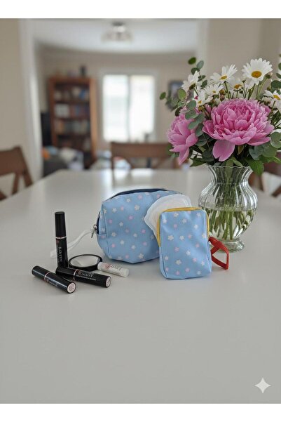 mlio حقيبة مكياج منظمة للمكياج، حقيبة متعددة الوظائف مكونة من قطعتين وحقيبة م...