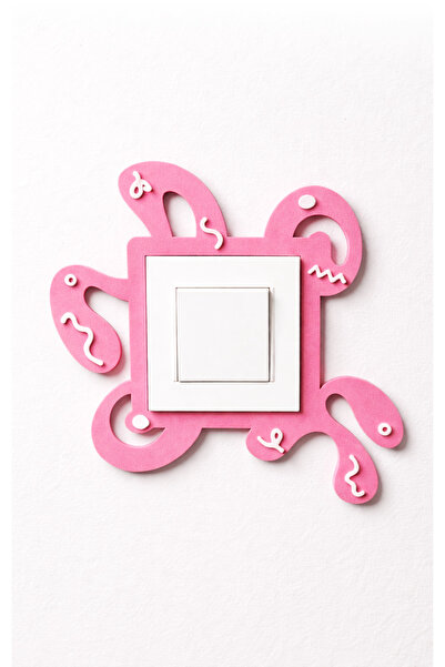 To Design Lab Soyut Desenli Renkli Dekoratif Priz Anahtar Çerçevesi