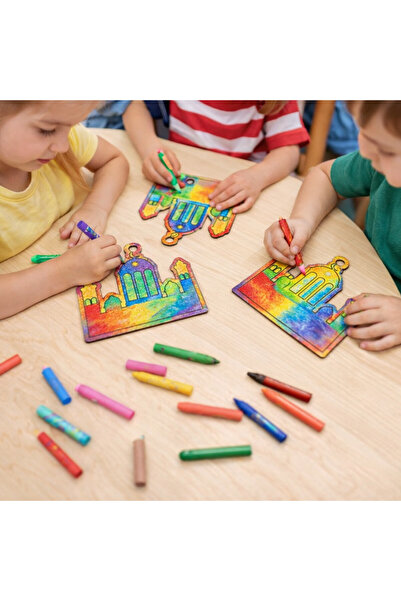 NETWORK ART 10 Adet Ahşap Ramazan Figür Boyama Dizayn D Okul Diy Etkinlik Akt...