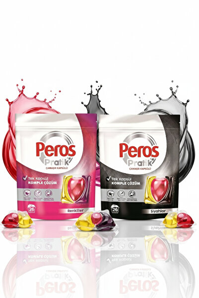 Peros Pratik 3’ü 1 Arada Kapsül Deterjan: Canlı Renkler ve Kusursuz Siyahlar