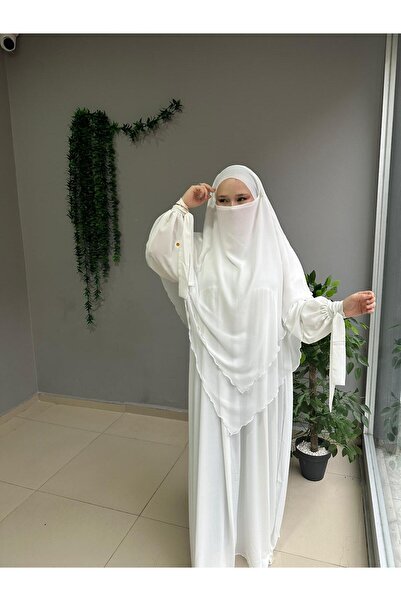 Yüsra Collection Daisy Embroidered Liza Dress and Long Sufle Set of 2