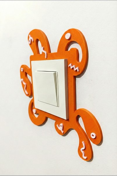 To Design Lab Cadru decorativ colorat pentru priză, cu model abstract