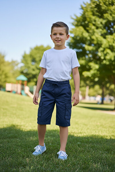 ASL GOLF CLUB Pantaloni scurți Capri pentru băieți cu talie elastică și buzun...