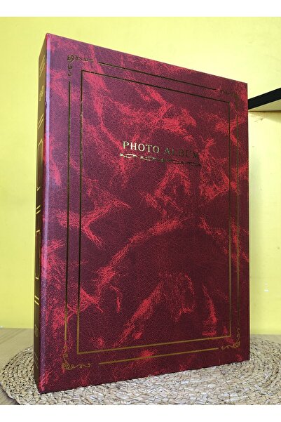 Aledo Album foto cu copertă din piele cu model nostalgic, 15x21cm, 200 de buc...