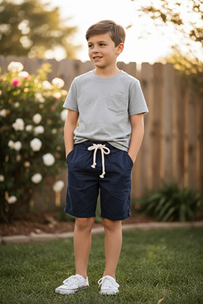 ASL GOLF CLUB Boys' Elastic Waist 100% Cotton Bermuda Capri Shorts 3-14 Years