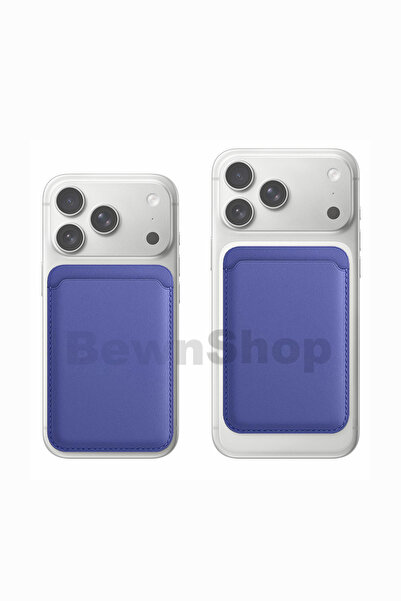 bewn محفظة ميكرو ووشن مزودة بتقنية MagSafe لهاتف iPhone باللون الأزرق