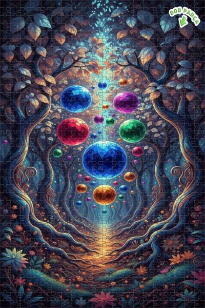 Teona Ahşap لغز خشبي مؤطر بطبقتين بمظهر الزيت الكريستالي يشبه الكرات البلورية...