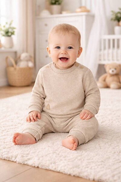 babixkids Erkek Çocuk Fitilli Eşofman Takımı – Uzun Kollu Üst & Lastikli Alt ...