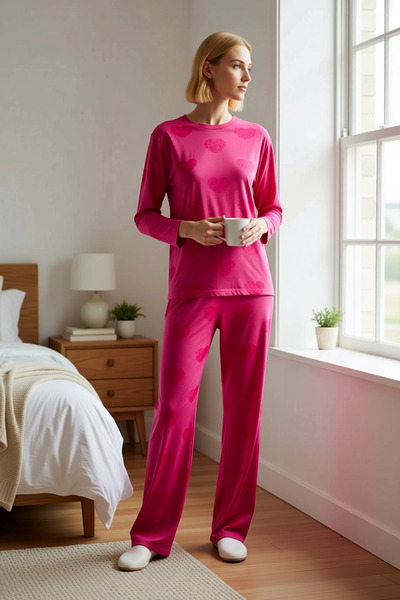 BENERLY Γυναικείο Σετ Πιτζάμες με Χαμηλό Μανίκι και Μακρύ Μανίκι, Κανονική Εφ...