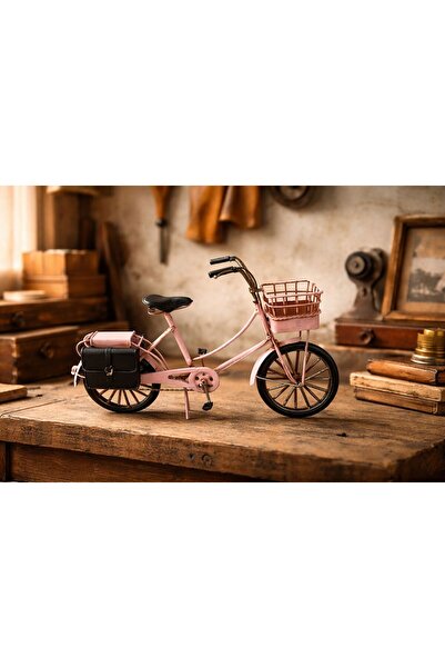 VALENZA STORE Dekoratif Metal Pembe Bisiklet