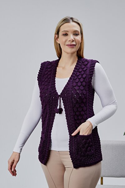 Jinx Wear Fashion Women's Angora Silvery Wool Knitted Pocketed Mother Knitwea...