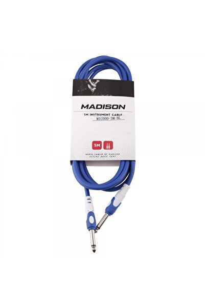 Madison Mic000-3M-Bl Guitar Cable (3m Blue) |   Colorful Cable Prevents Tangled