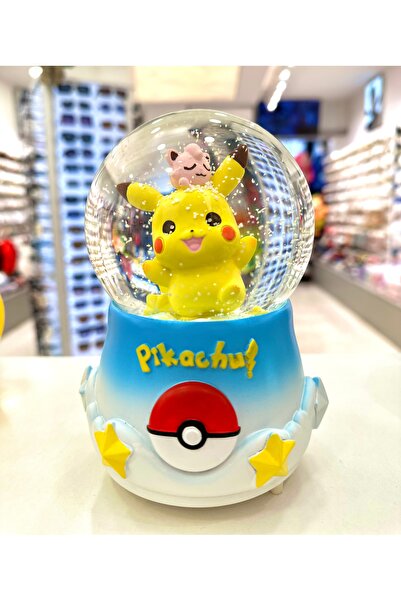 GLOW ACCESSORIES BAE KAR KÜRESİ PİKACU KENDİNDEN KAR PÜSKÜRTMELİ 16 CM DEV BOY