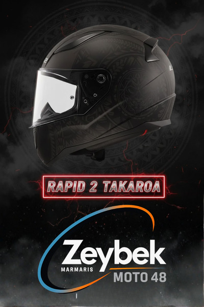 LS2 RAPID 2 TAKAROA Mat Siyah Full Face Motosiklet Kaskı | ECE 22.06