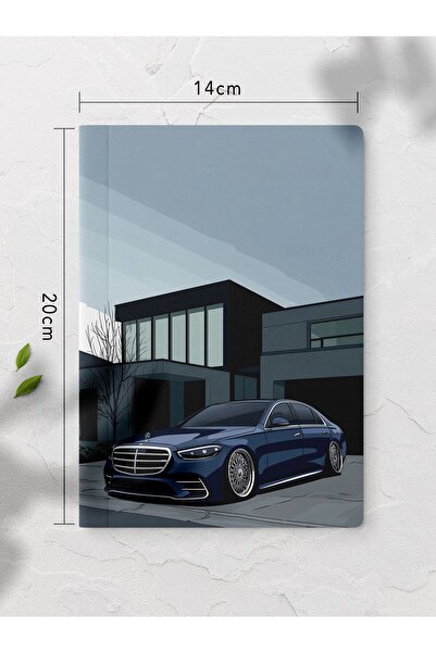 gxe.art Unlined Notebook Mercedes Illustration Car Notebook Notepad Mind and ...