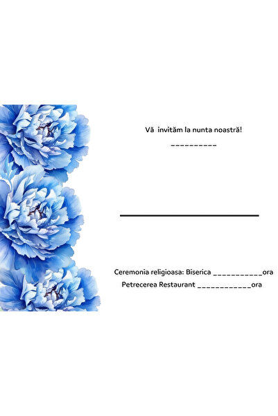 OEM Invitatie nunta 10x15 cm cu plic, Model 36