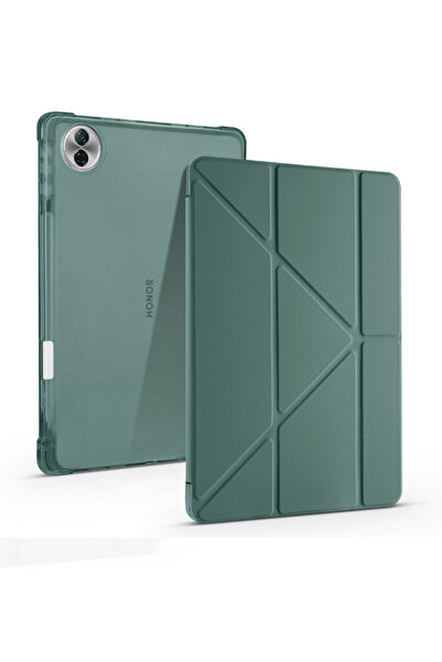 Fuchsia حافظة تابلت ثلاثية الطي مع حجرة للقلم الذكي المغناطيسي متوافقة مع هون...