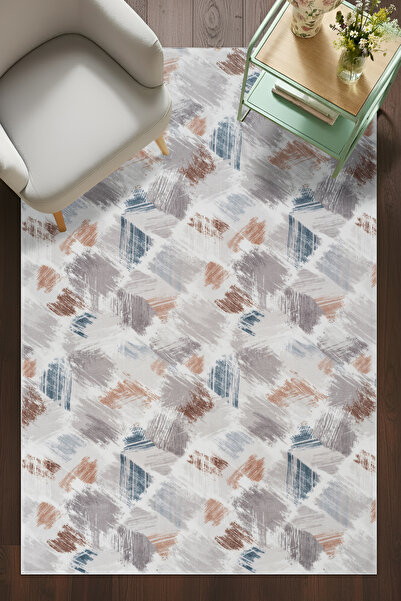 tropikal home Kaymaz Taban Modern Desen Halı Yolluk Leke Tutmaz Kolay Temizle...