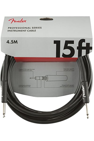 FENDER 0990820021 كابل أدوات احترافي (4.5 متر - أسود) |   4.5 متر طلاء أسود ق...