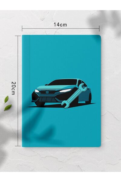gxe.art Unlined Notebook Honda Civic Patterned Notebook Notepad Mind and Memo...