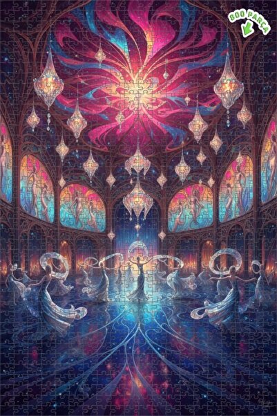 Teona Ahşap لغز خشبي بإطار مزدوج الطبقات بمظهر لوحة زيتية لرقصة الفالس الفلكي...