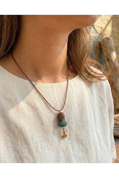 SUFİ TESBİH VE ESANS Handmade Felt Mevlana Coin Necklace |   Authentic Design with a Watchful Figure |   Souvenir of Konya