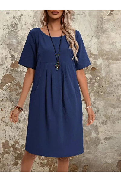 nedo7 Women's Short Sleeve Open Front Collar Shirred Pocket Detailed Viscose ...