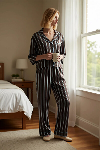 BENERLY Cămașă de damă cu guler, mâneci trei sferturi, croială normală, set d...