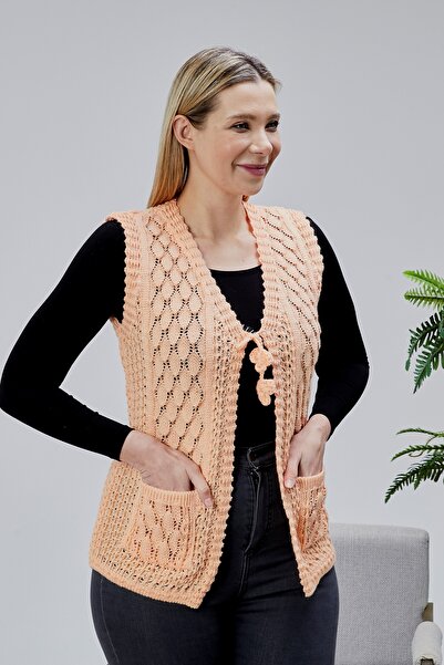 Jinx Wear Fashion Women's Angora Silvery Wool Knitted Pocketed Mother Knitwea...