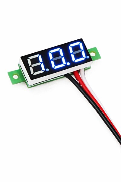 OEM 0.28 بوصة 0-100 فولتميتر تيار مستمر بثلاثة أسلاك أزرق