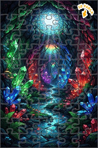 Teona Ahşap لغز خشبي بإطار من طابقين من كريستال ماجارا دريم 50 قطعة 15x25