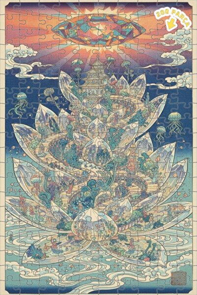 Teona Ahşap لغز خشبي من ميستري كريستال جاردن، لغز خشبي بإطار مزدوج الطبقات، 2...